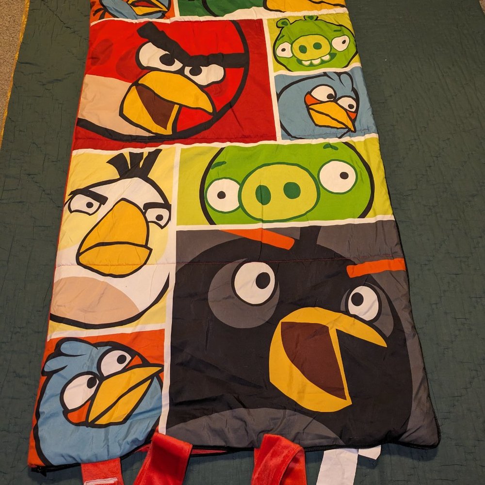 Angry Birds velour sleeping bag/comforter, size 54x30